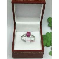 ราคา แหวนทับทิม เงินแท้ 925 ชุบทองคำขาว (14851891283)