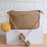 ราคา กระเป๋าสะพายทรงพอช แบรนด์ Pimmy แท้ สีครีมกากี (1489261419)