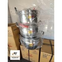 ราคา หม้อชุด3ใบตราจระเข้เบอร์28-32cm (25187916224)
