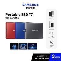 ราคา SAMSUNG T7 USB 3.2 Gen 2 1,050 / 1,000 MB/s 1TB 2TB สี / Black / Blue / BEIGE (40723211219)