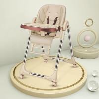 ราคา เก้าอี้ทานข้าวเด็ก มีล้อ พับ ปรับเอนได้ เก้าอี้ทานข้าว High Chair-Multifuction พร้อมเบาะหนัง (24143097106)