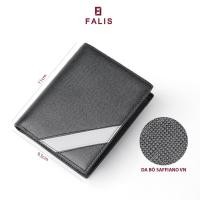 ราคา กระเป๋าสตางค์หนังผู้ชายขนาดกะทัดรัดระดับไฮเอนด์แนวตั้ง Saffiano Falis Student 004 หนังวัว (53306059488)