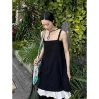 ราคา เดรสสายเดี่ยวเส้นใหญ่หรือเสื้อตัวยาวแต่งระบายสีขาวด้านล่าง งานเกาหลีน่ารัก (42019615551)