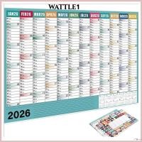 ราคา WATTLE ปฏิทินติดผนังขนาดใหญ่, 2026 Planner รายปีปฏิทินรายวัน, Agenda Organizer To Do List Schedule 365 วันแผ่นวางแผน Home Office (49054113308)