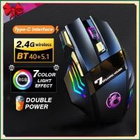 ราคา พร้อมสต็อก IMICE gaming เมาส์แบบชาร์จไร้สายเงียบ แล็ปท็อป tetikus เกม RGB (26814165190)