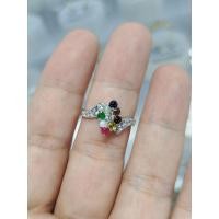 ราคา แหวนเงินแท้ ชุบทองคำขาว พลอยนพเก้า ตามตำรา พลอยแท้ค่ะ (43853538194)