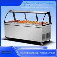 ราคา ตู้แสดงเนื้อเป็ด ตู้แช่สองอุณหภูมิ สำหรับหม อาหารเย็น เก็บของสด ตู้เย็น แช่แข็ง กระจกโค้ง แบบพาณิชย์ (41214125709)