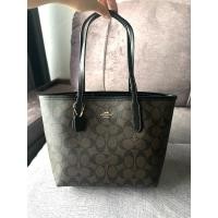 ราคา COACH MINI CITY TOTE IN SIGNATURE CANVAS สีกาแฟ แท้ % (24778969072)