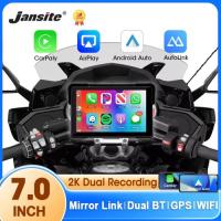 ราคา 7 inch Portable Carplay Motorcycle GPS Navigation IPX7 Waterproof LCD Display Wireless CarPlay Andr (41227975235)