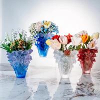 ราคา Moral Flower Full Moon Crystal Flower Ware European Light Luxury Home Gift Glazed Vase Rose Flower (55402938286)