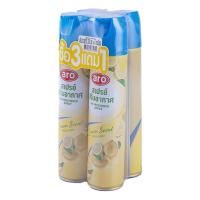 ราคา เอโร่ สเปรย์ปรับอากาศ กลิ่นเลม่อน 300 มล. แพค 4 ชิ้น / aro Air Freshener Spray : Lemon scent 300 ml. x 4 pcs. (26609134680)