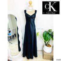ราคา แบรนด์ Calvin Klein แท้ 100% Maxi dress เดรสยาว ผ้าซาติน ผ้าเงา สีดำใส่ออกงาน ทรงเข้ารูป เดรสออกงาน ชุดปาร์ตี้ (24726160589)