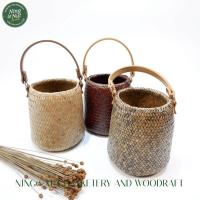 ราคา กระเป๋าถือกระจูดทรงกลมสานหนา2ชั้นสายหนัง แข็งแรงมากเคลือบน้ำมันกันเชื้อราอย่างดี (29956071715)
