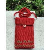 ราคา กระเป๋าใส่โทรศัพท์ไหมพรมแฮนด์เมด - ไม้แขวนทรงดอกไม้สุ่มฟรี (48906091118)