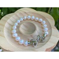 ราคา สร้อยข้อมือไข่มุกแท้สีขาว ตะขอโบว์น่ารัก มุกภูเก็ต มุกแท้มีใบรับประกัน (24682275751)