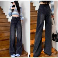 ราคา กางเกงยีนส์กระบอกสีเทาเฟด (43256726965)