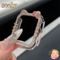 ราคา Hello Kitty Diamond Bow Bling Case สําหรับ I-Watch ขนาด 46 มม.42 มม.40 มม.41 มม.44 M 45 มม.เพชรกันชน + หน้าจอสําหรับ iWatch Series 10 9 8 7 6 5 4 SE 2 Smart Watch Case (40761065453)