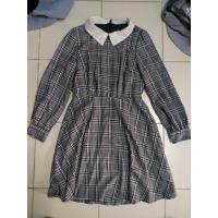 ราคา เดรสลายสก๊อต สีเทา แขนยาว ลายสก็อต เดรสทำงาน เดรสแฟชั่น (5507642646)