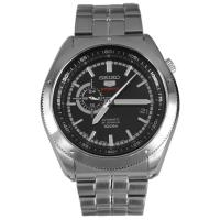 ราคา Seiko 5 Sports Automatic Men's Watch Silver/Black Stainless Strap SSA065J1 (340013107)