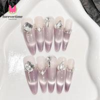 ราคา เล็บปลอมยาวเคลือบเงาพร้อม พลอยเทียม ทนทานและไม่เคยแยกเล็บปลอมสําหรับฤดูใบไม้ร่วงและฤดูหนาวเล็บอ่อนโยน (29494270302)