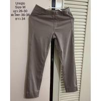 ราคา ส่งต่อ‼️กางเกงยูนิโคล่ (Uniqlo) Size M ขนาดตามภาพ ผ้านิ่ม(โพลีเอสเตอร์+ฝ้าย+สแปนเด็กซ์) ใส่สบายมาก (มือ2 สภาพดี) (24685702775)
