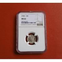 ราคา เหรียญเกรด NGC MS 62 -Mercury Silver Dime 1943 #เนื้อเงิน .900 Silver (27026523391)