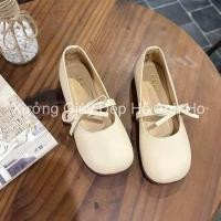 ราคา ผู้หญิงตุ๊กตารองเท้าแบนยืดหยุ่น Sole T Toe หนังนุ่มน่ารัก Bow Cross Straps BMT08 (52756240659)