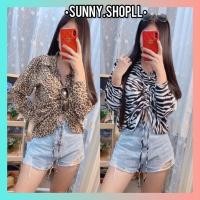 ราคา Sunny SALEเสื้อเชิ้ตรูดหน้าลายเสือ/ม้าลายงานเก๋มากกกกกก (7107350329)