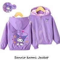 ราคา Sanrio เด็กสาวแจ็คเก็ตฤดูใบไม้ผลิฤดูใบไม้ร่วงเด็ก Kuromi MyMelody Coat Hooded Casual Zipper Outerwear 1-12 ปีเด็กเสื้อผ้า (28256644746)