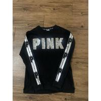 ราคา Victoria’s Secret Pink Bling Tshirt เสื้อยืดแขนยาวสีดำปักเลื่อม (29112975751)