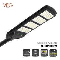 ราคา ShopKB V.E.G.lighting โคมไฟถนนโซล่าเซลล์ 300W แสงขาว รุ่น ZQ-CJ2 สีดำ ยืนหนึ่งในไทย (55900064164)