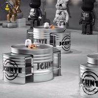 ราคา สไตล์อุตสาหกรรมสร้างสรรค์ถังน้ำมันโต๊ะเตี้ยร้านกาแฟบาร์โต๊ะกาแฟร้านชานมโรงภาพยนตร์ชุดโต๊ะและเก้าอี้ขนาดเล็กส่วนบุคคล MFO (27651769164)