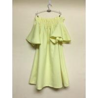 ราคา เดรสเปิดไหล่สีเหลือง (136508122)