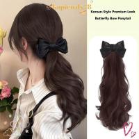 ราคา กิ๊บหนีบผมหางม้าหรูหรา พร้อมโบว์ผมและเส้นด้าย เพื่อความเงางามแบบสไตล์เกาหลี ผมปลอมสังเคราะห์สำหรับสร้างทรงผมหางม้าที่สวยงาม (49301032626)