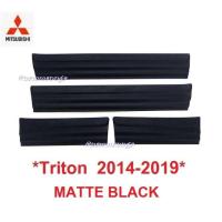 ราคา รุ่น4ประตู ชายบันไดประตู Mitsubishi Triton 2014 2015 - 2019 มิตซูบิชิ ไทรทัน สีดำด้าน คิ้วกันรอยขอบประตู ชายบันได (28275279434)