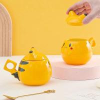 ราคา ส่งจากไทย⚡️Pikachu mug with lid coffe cup แก้วมัคพิกาจูมีฝาน่ารัก แก้วน่ารัก แก้วชา โปเกม่อน ของใช้ปิกาจู พิคาชู (40714059168)