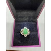 ราคา แหวนทองประดับด้วยหยกล้อมเพชรแท้ (20026685274)