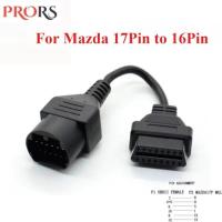 ราคา Newest for Mazda 17Pin To 16Pin OBD2 OBD II Cable Connect Adapter OBD Cable Extension Cable Scan Ca (42177987985)