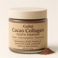 ราคา Cacao Collagen Tooth Powder – Natural Enamel Support & Gum Comfort – Hydroxyapatite · Cacao · Collagen · Chamomile – Gentle Whitening & Fresh Clean Feel, 60 g (1) (55004930285)