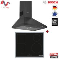 ราคา (Bosch) เครื่องดูดควันติดผนัง 60 cm Black รุ่น DWP64CC60T + เตาอินดักชั่น 60 cm รุ่น PWP64RBB6E (51204934134)