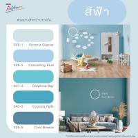 ราคา สีทาบ้าน สีทาห้องทำงาน สีทาห้อง เบเยอร์คูล ออลพลัสภายใน โทนฟ้า ขนาดแกลอน BEGER (9975444251)