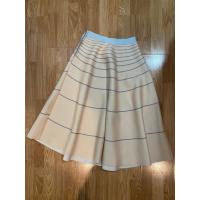 ราคา กระโปรงยาวทรงสวิงผ้าโฟมลายคลื่น เอว 26-28 สะโพก freesize ความยาว 30 (41857467578)