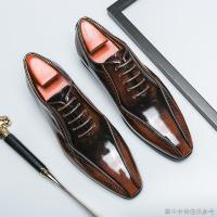 ราคา [รองเท้าหนัง Oxford ย้อนยุค] [ผู้ชายอังกฤษ Brogue รองเท้าผู้ชาย] 2023 Pointed Toe เปิดลูกปัดหนังเงา LACE-Up ธุรกิจผู้ชายชุดรองเท้าหนัง LACE-Up อังกฤษอย่างเป็นทางการ Oxford รองเท้า (26394221633)