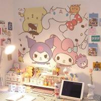 ราคา Sanrio สติ๊กเกอร์ติดผนังสติ๊กเกอร์ตกแต่งห้อง Self-Adhesive ins การ์ตูนสาวหัวใจหอพักน่ารักโปสเตอร์วอลล์เปเปอร์สติกเกอร์ (47955888572)
