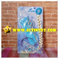 ราคา ชุดของเล่นโฟรเซ่น คฑา / ถุงมือ / มงกุฏ / ผมเปีย ชุดเจ้าหญิงเอลซ่า มงกุฏเอลซ่า (8069039309)