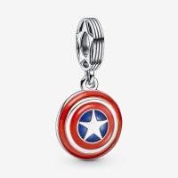 ราคา (ของแท้ พร้อมส่ง) Pandora Marvel Captain America Shield Dangle แพนโดร่าติ้งโล่กัปตันอเมริกา ของแท้ มือหนึ่งทุกชิ้น (26617991035)