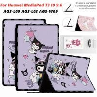 ราคา สําหรับ Huawei MediaPad T3 10 9.6 นิ้ว AGS-L09 AGS-L03 AGS-W09 กรณีการ์ตูนรูปแบบน่ารัก Folio Shell Stand ฝาครอบ (54206020127)