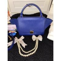ราคา Celine Trapeze mini blue leather แท้สภาพดีมากค่ะ (15549268930)