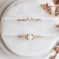 ราคา งานสั่งทำ แหวนโอปอล สามารถใส่แยกได้ เงินแท้ ทองแท้ เลือกความเข้นของทองได้ (11118838657)