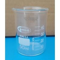 ราคา บีกเกอร์แก้วทรงเตี้ย 50 ml Beaker low-form "Glassco" UK (17024849753)